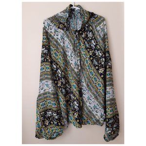 (B5)100% Rayon Harem Pants (Elephants&Flowers Prt)